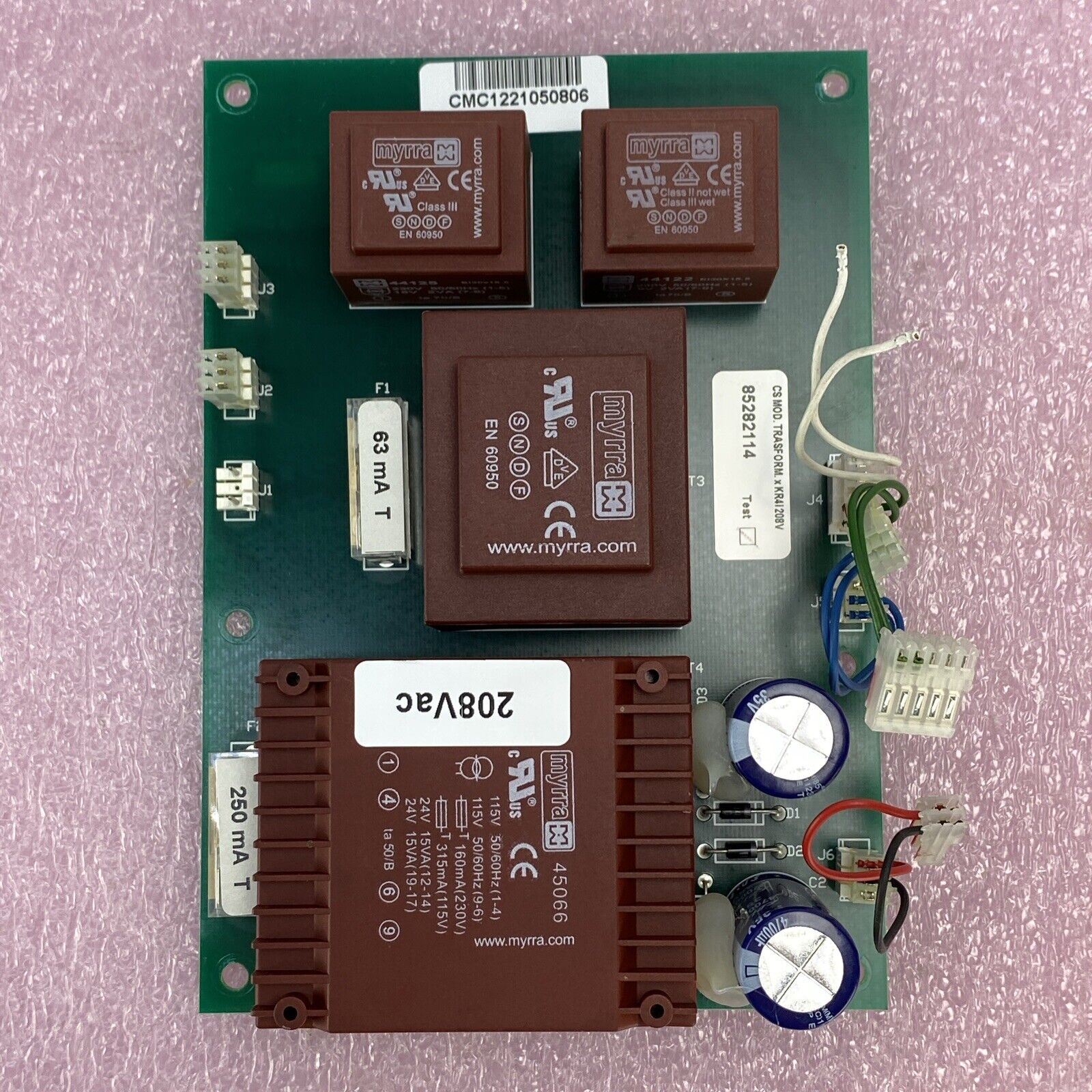Thermo Scientific 85282114 Centrifuge HT6 208Vac 60Hz Transformer Board KR4I