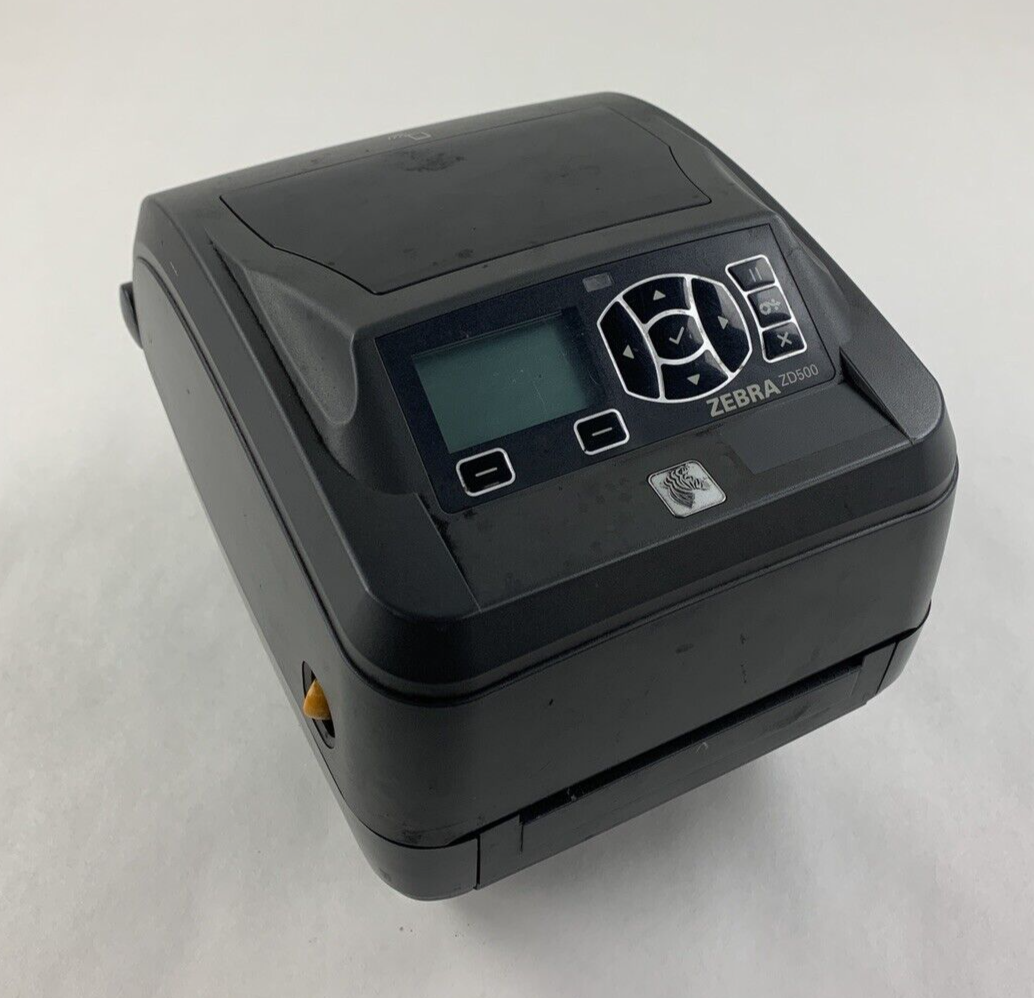 Zebra ZD500 Thermal Label Printer Bad Screen Tested Prints Parts and Repair