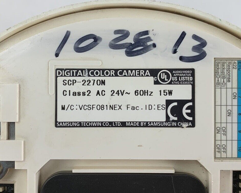 Samsung SCP-2270 60Hz 15W 24V AC Digital Color Camera VCSF08NEX