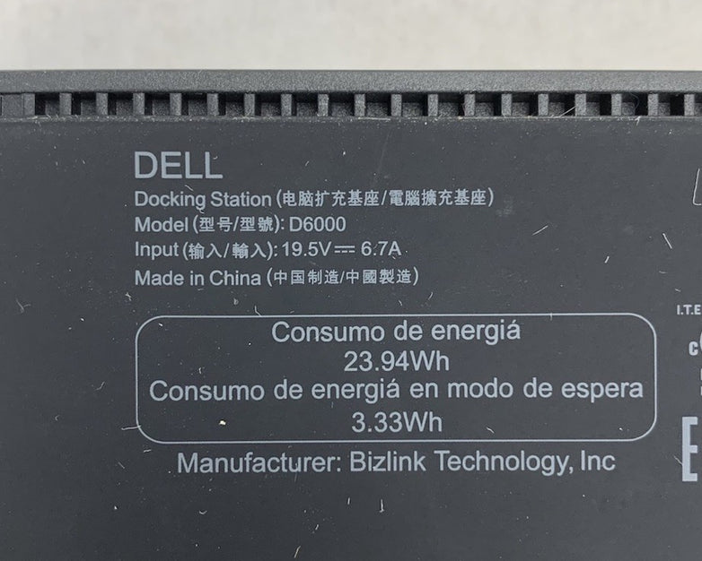 Dell D6000 19.5V 6.7A Universal Docking Station