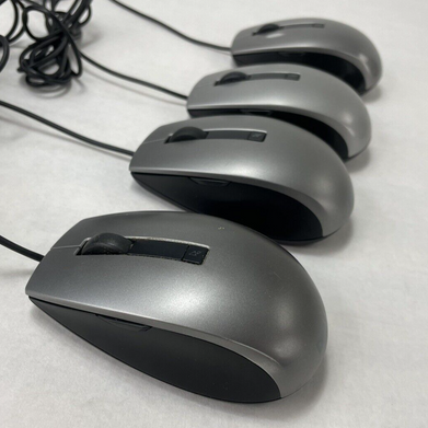 Dell MOCZUL USB Wired Black Laser Scroll Mouse with 6 Buttons Lot of 4