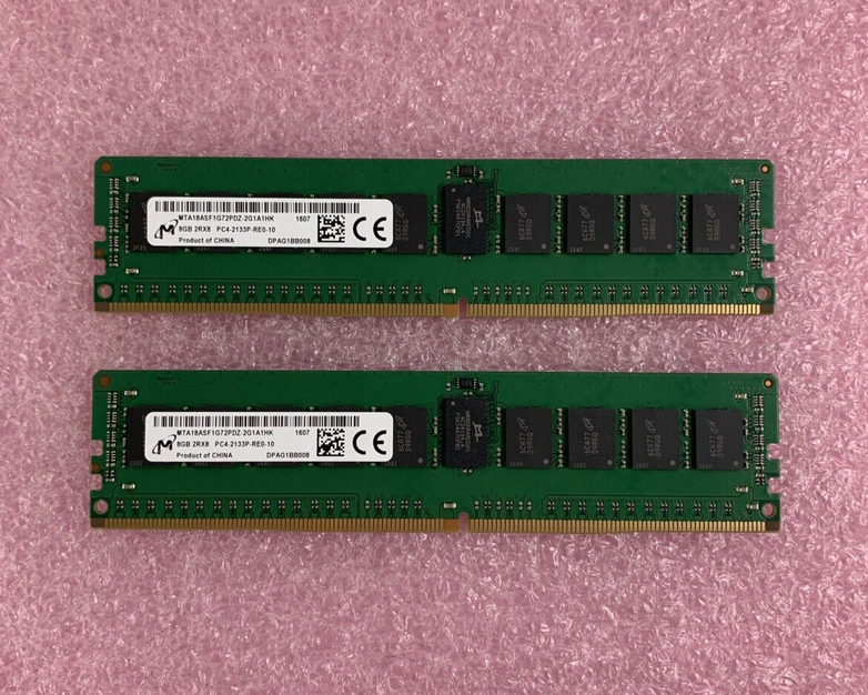 Micron MTA18ASF1G72PDZ-2G1A1HK 8 GB 2RX8 PC4-2133P-RE0-10 Server RAM Tested