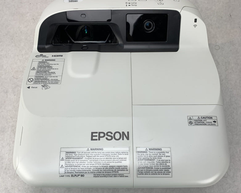 Epson H599A BrightLink 595Wi LCD Lamp Projector 741 Lamp Hours No Remote