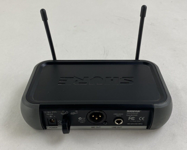 Shure PGX4 Wireless Receiver H6 524-542 MHz For Parts or Repair