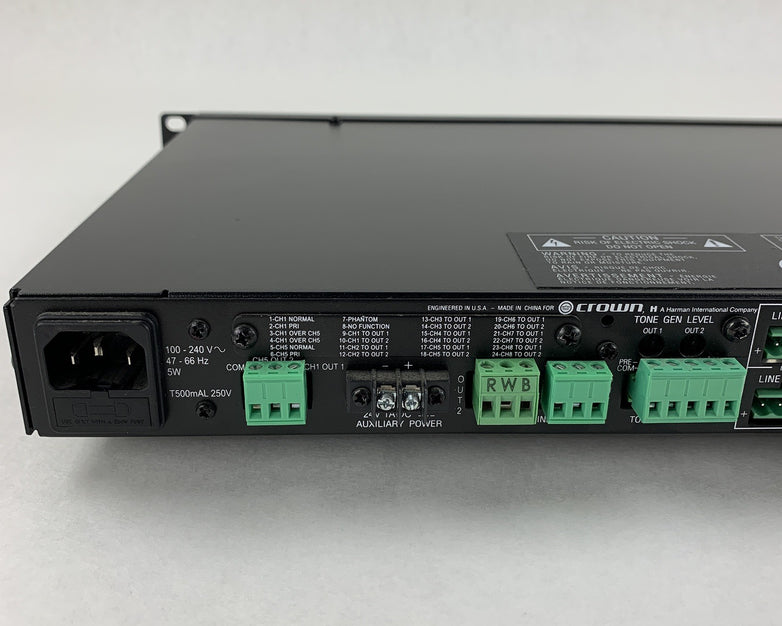 Crown 28M Eight Input Two Output Pre-Amplifier Mixer Tested