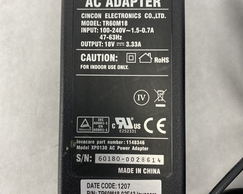 Cincon TR60M18 AC Adapter to 18VDC 3.33A Barrell (Lot of 2)
