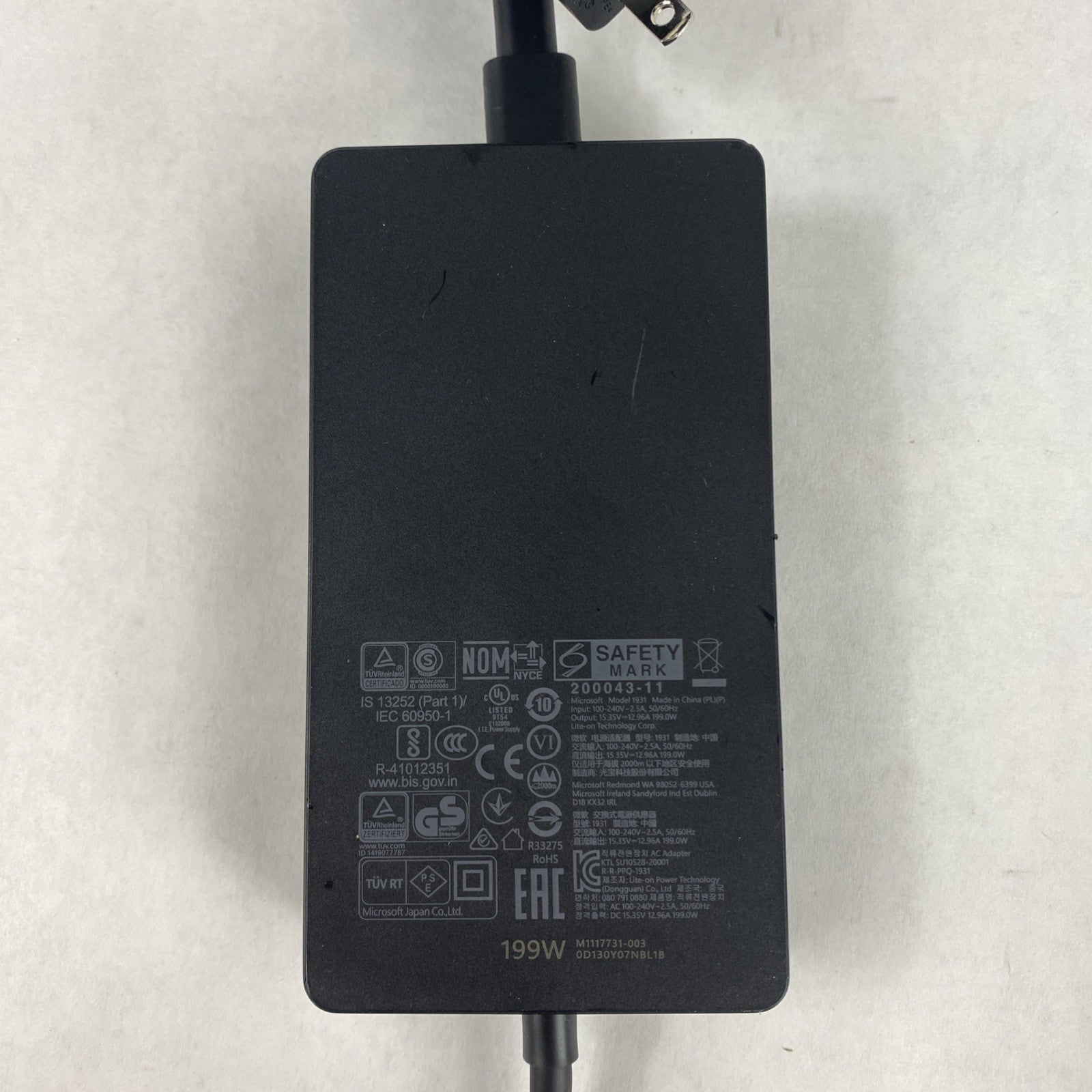 Microsoft 1931 199W AC Adapter Lot of 24