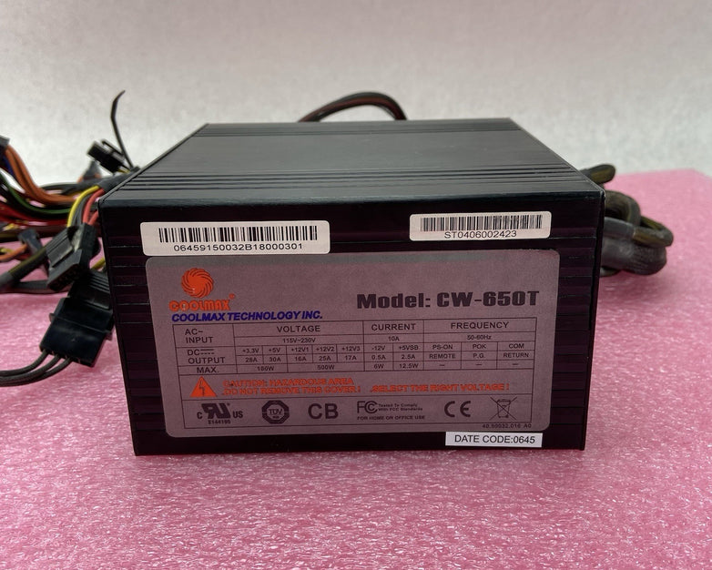 Coolmax CW-650T 600W ATX Power Supply