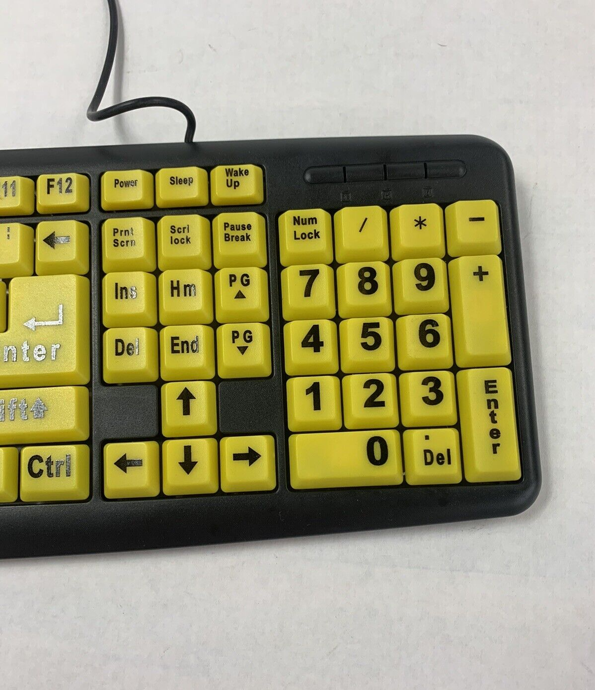 EZ Eyes HPO-J1305 Large Print Wired Keyboard