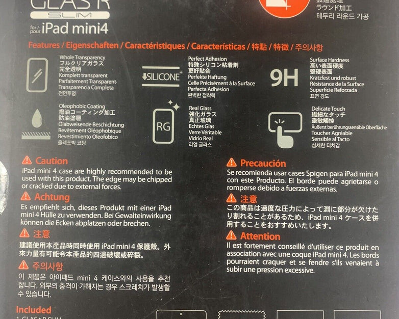 Spigen iPad Mini 4 Screen Protector 9H Tempered Glass