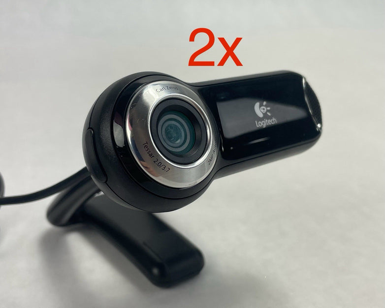 Logitech V-UBM46 Webcam USB Camera With Mic Tested Lot of 2