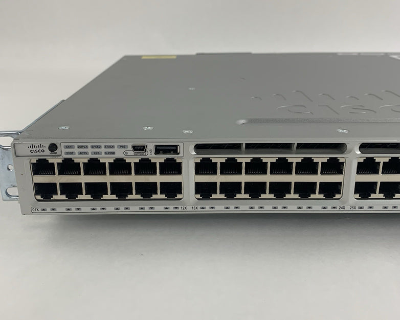 Cisco Catalyst WS-C3850-48U-S V06 48 Port Switch Tested w/C3850-NM-2-10G 1x PSUs