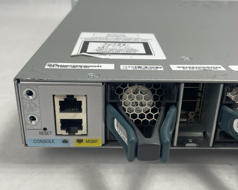 Cisco WS-C3850-48P-S 48 V07 Port Switch 1x 1100W PSU 2x 10Gig Tested & Reset