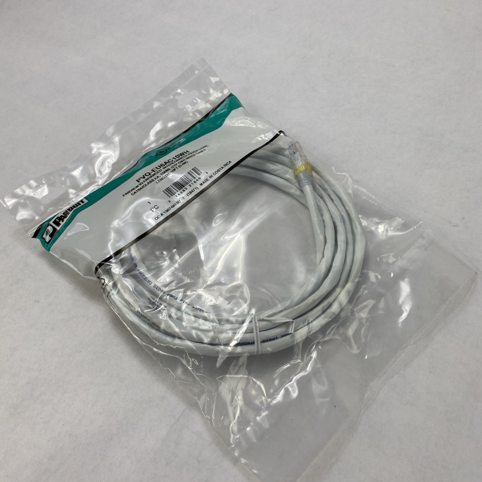 Enhanced Patch Cord CAT 6A PVQ- EU6AC10WH Panview IQ 10FT - Lot of 102
