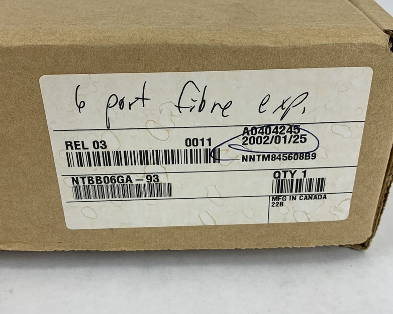 Nortel NTBB06GA-93 6-Port Fiber Expansion Card - In Box Untested