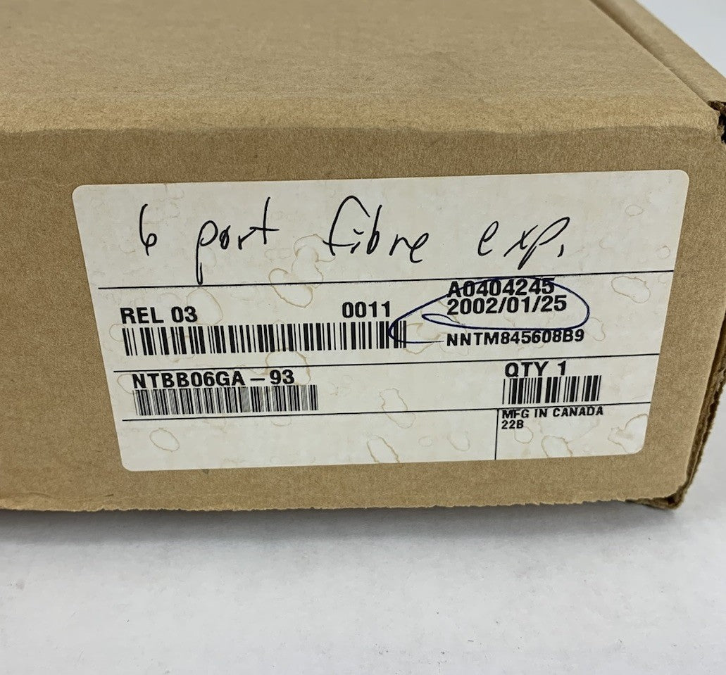 Nortel NTBB06GA-93 6-Port Fiber Expansion Card - In Box Untested9