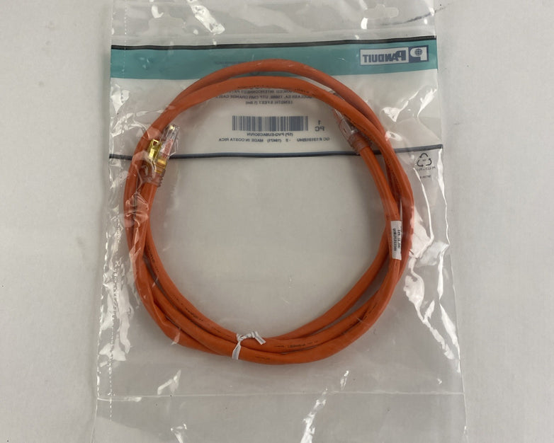 Enhanced Patch Cord CAT 6A PVQ- EU6AC10WH Panview Orange Cable IQ 5FT - Lot of 6