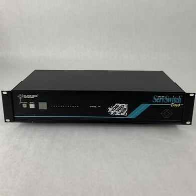 Black Box ServSwitch DUO R2 P/N KV6112FA Tested Auto Scan Button Missing Cover