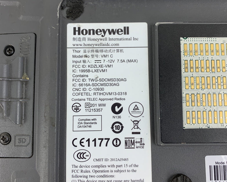 Honeywell Thor VM1C Mount Computer Atom 2530 1 GB Ram No OS No Flash No Stylus