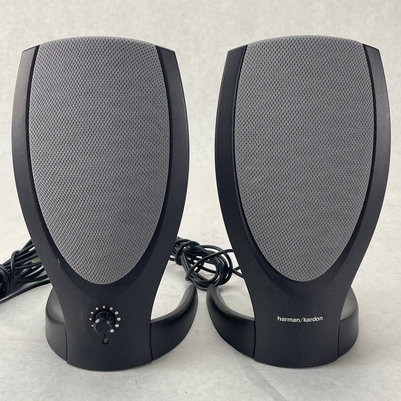 Harman Kardon A00 Wired Computer Speakers Black/Gray Tested No Power Cord1
