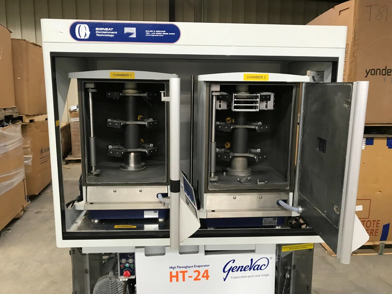 GeneVac HT-12 Series II Lot of 2 Evaporators w/ VC4000D & Edwards Pump HT-24