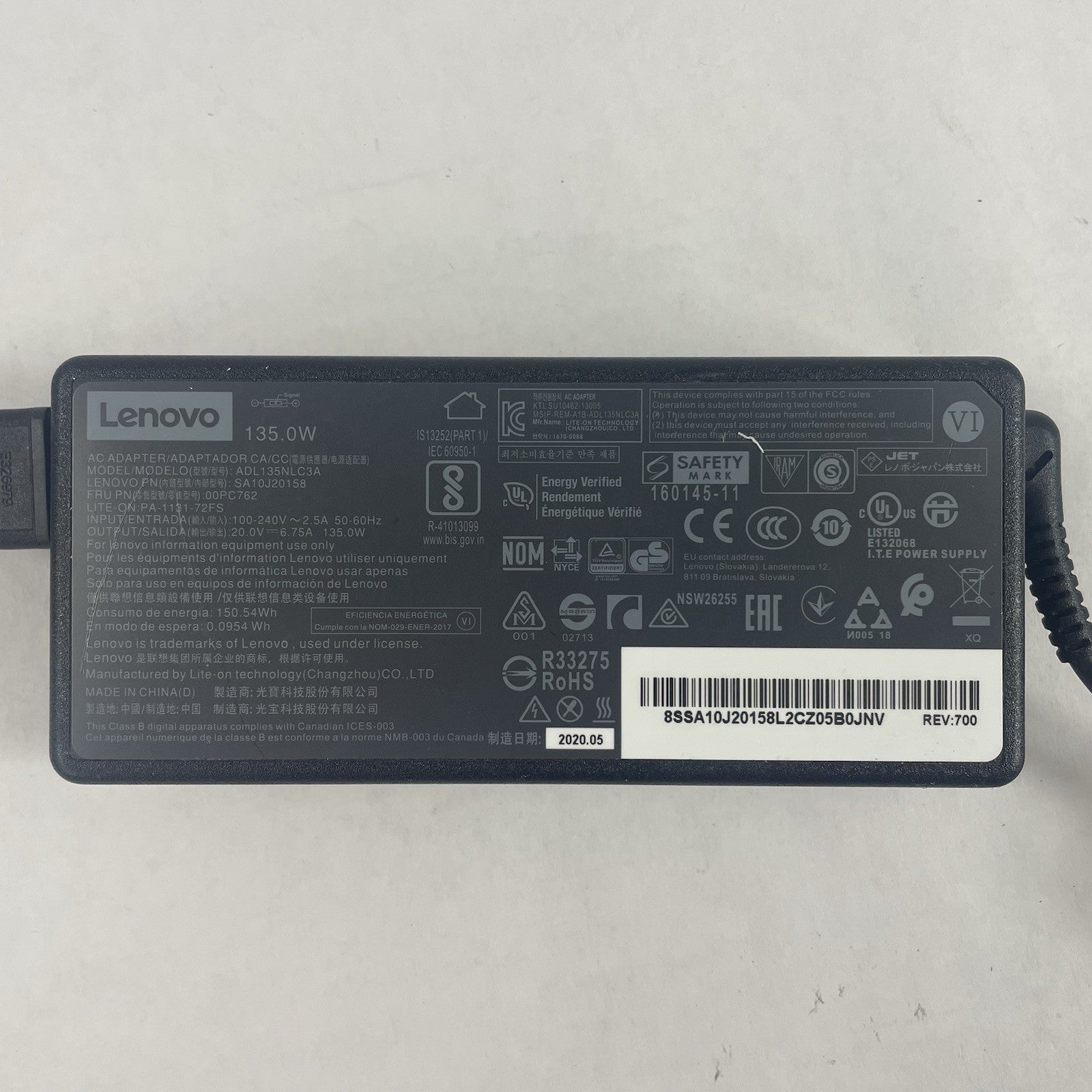Lenovo Square Tip 135W AC Adapter OEM Charger Mixed Lot of 54