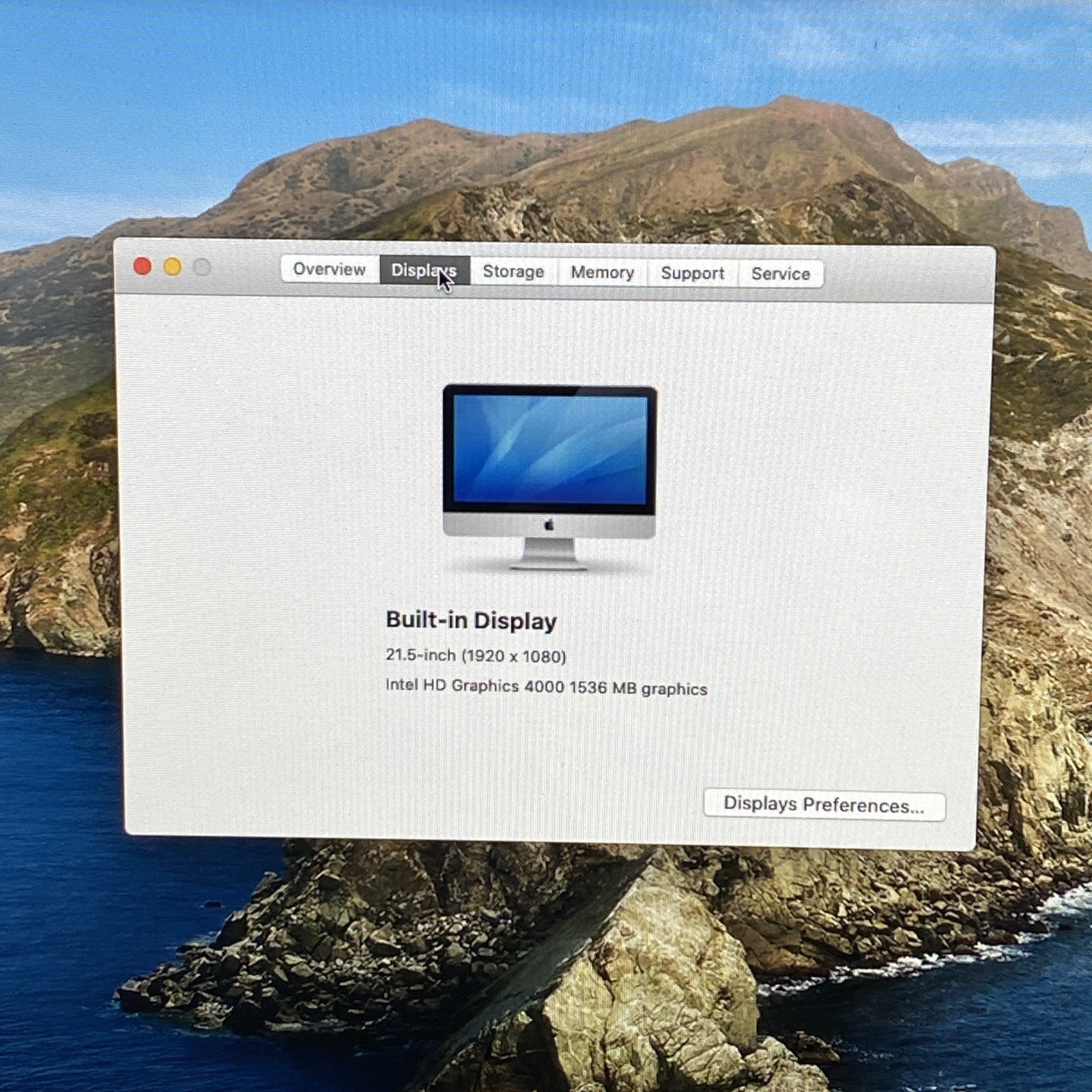 Apple A1418 iMac 21.5" 2013 3.3GHz Core i3 4GB RAM 500GB HDD macOS 10.15.7