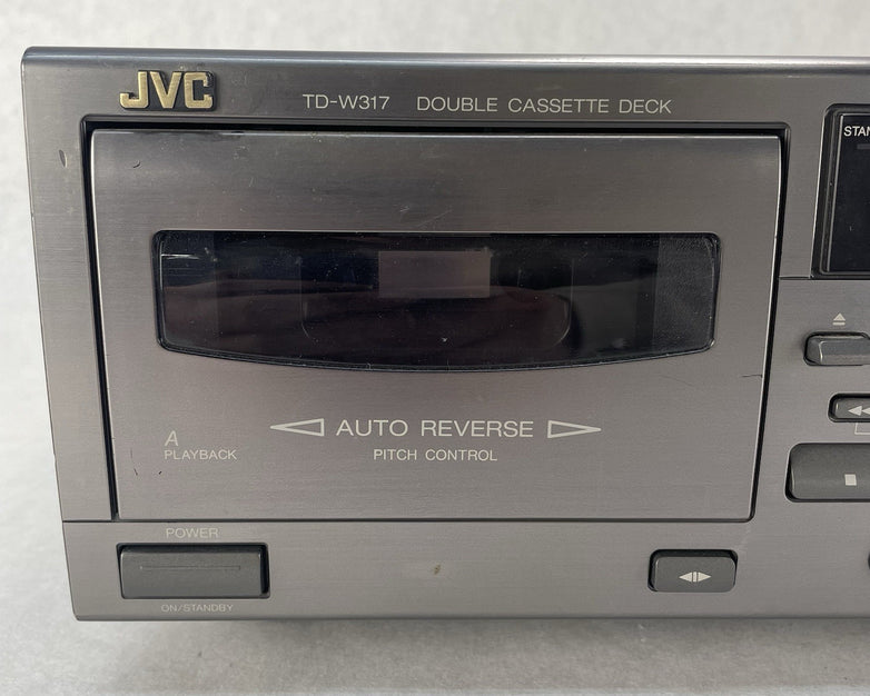 Vintage JVC TD-W317 Double Dual Cassette Deck For Parts