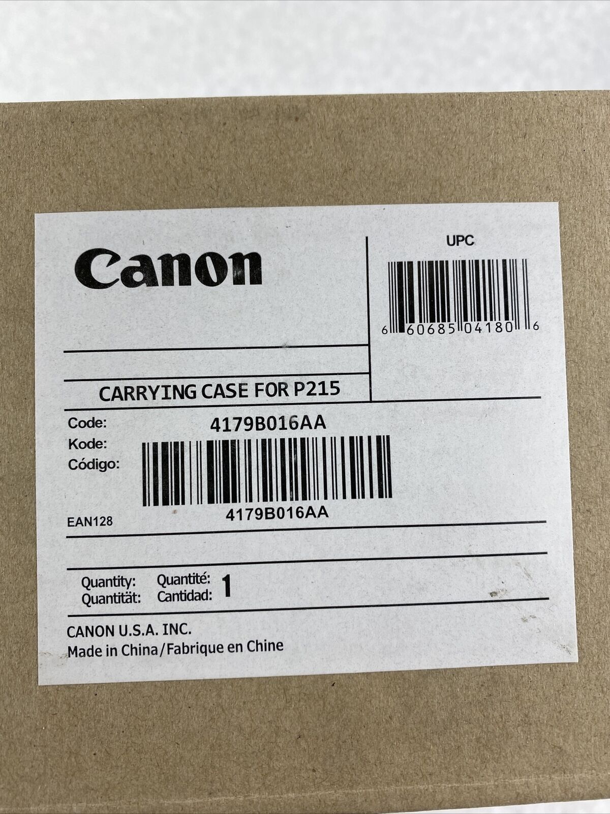 Canon 4179B016 Portable Scanner Carrying Case for P215 Black