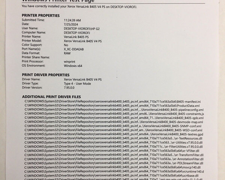 Xerox VersaLink B405 (D-A271) B&W All-in-one Printer Tested Works Error 016-426