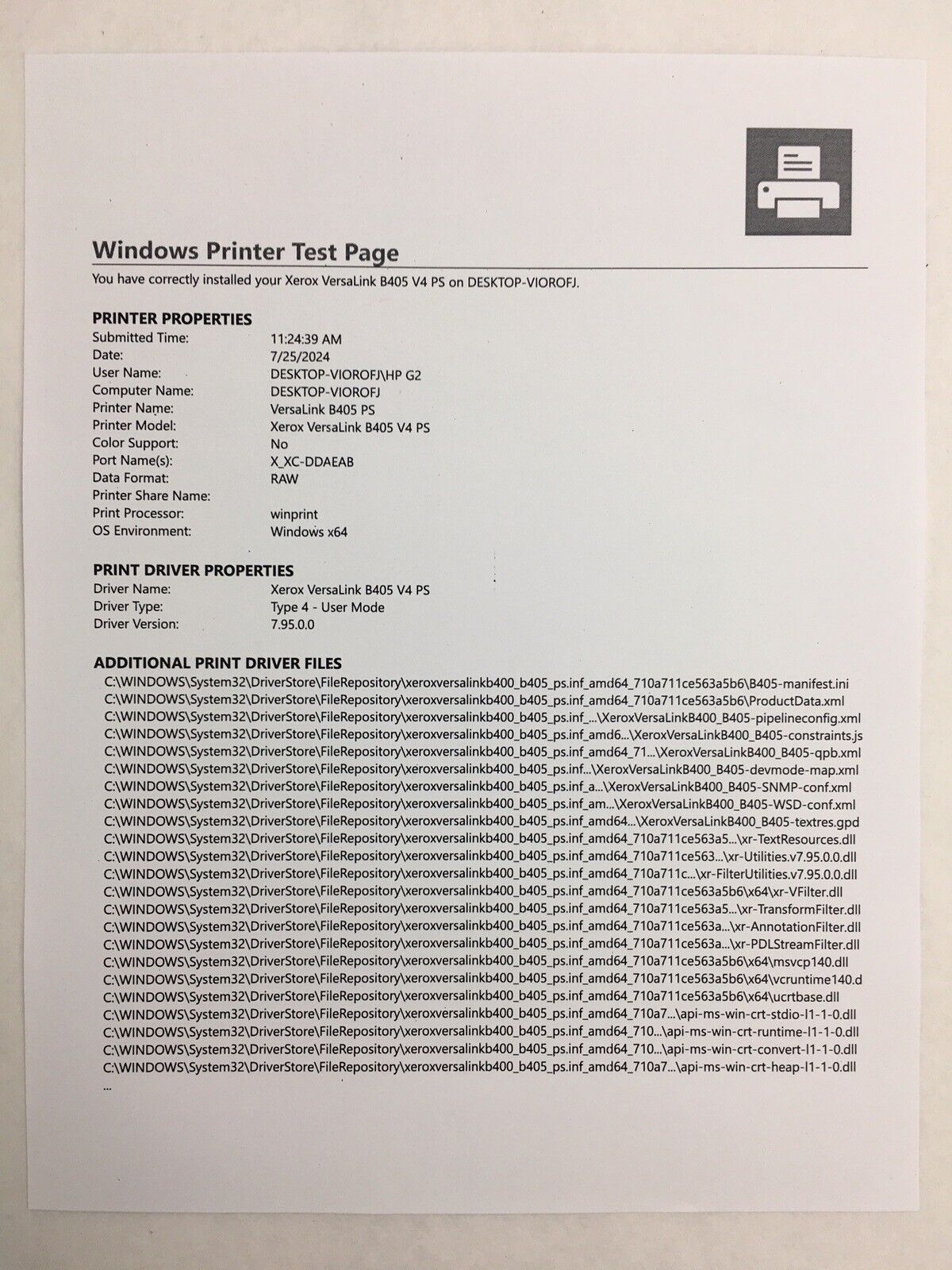 Xerox VersaLink B405 (D-A271) B&W All-in-one Printer Tested Works Error 016-426