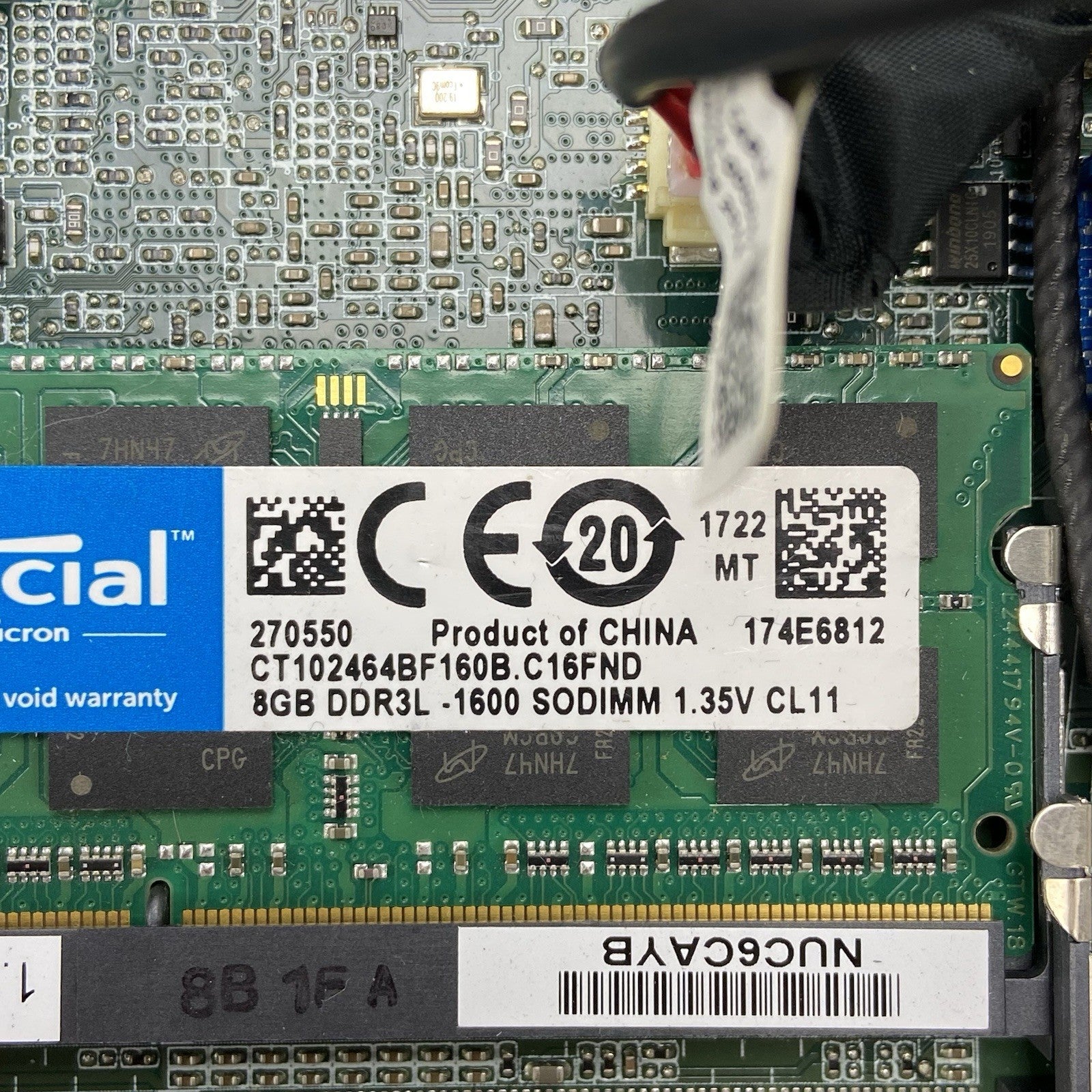 Intel NUC6CAY Micro Intel Celeron J3455 1.5GHz 8GB RAM No HDDOSAC9