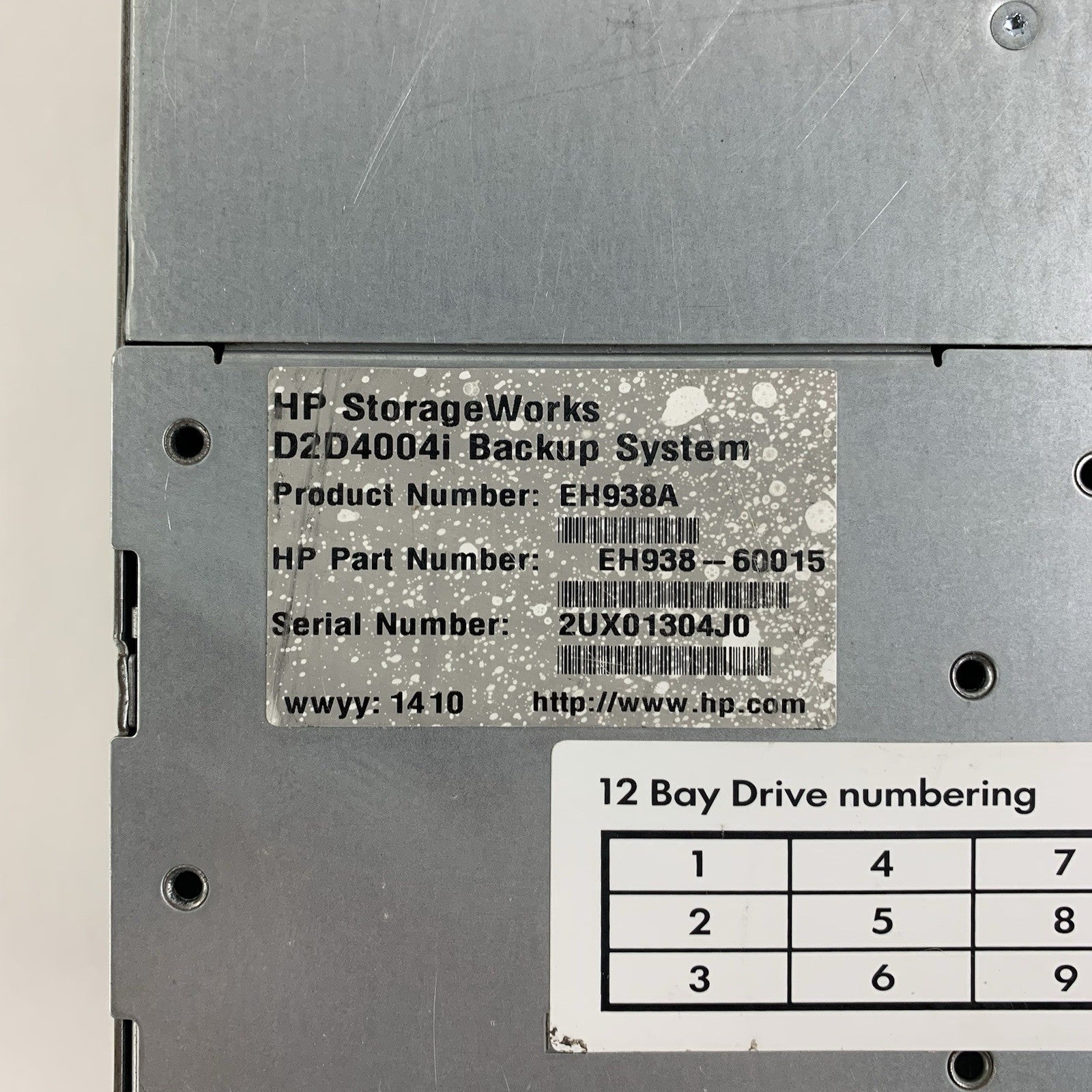 HP StorageWorks D2D Backup System 1x AMD Opteron 2383 2.7GHz 8GB RAM No OS/HDD11