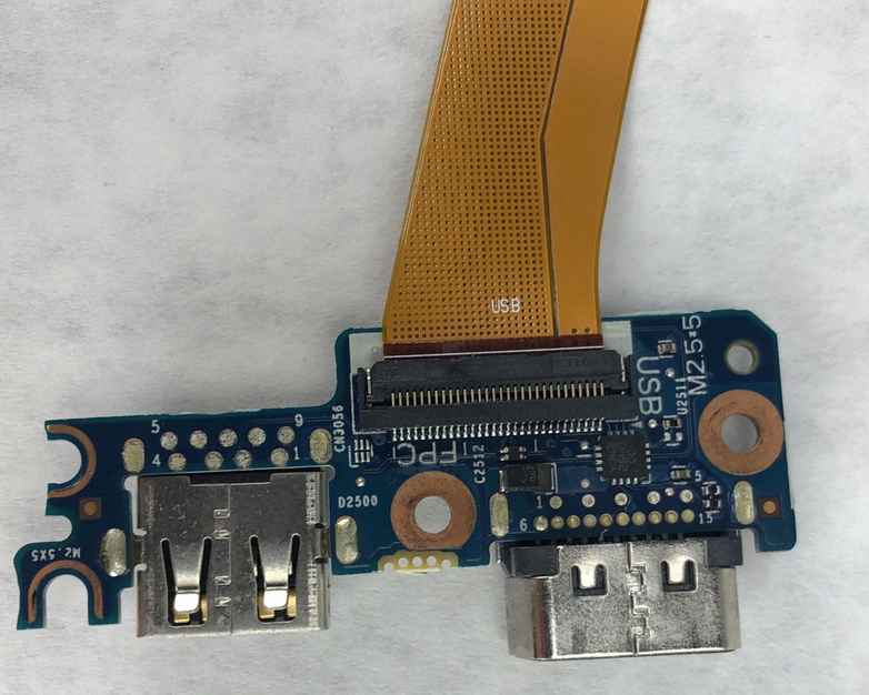 HP EliteBook 850 G3 G4 USB and VGA Interface Board and Ribbon Cable (Lot of 2)