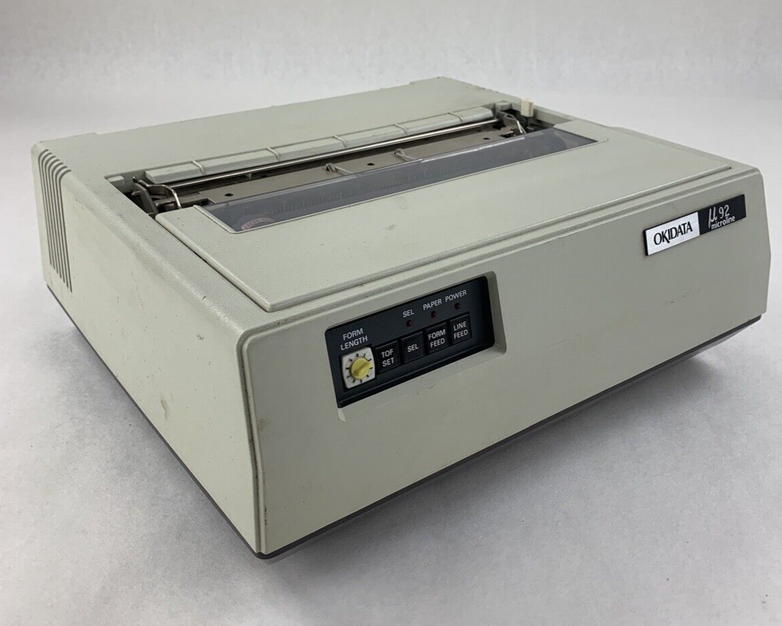 Okidata u92 Microline 9-Pin Vintage Dot Matrix Self Tested
