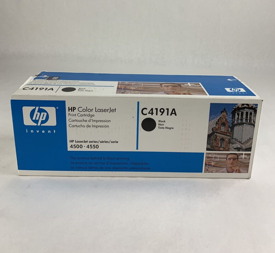New Sealed OEM HP C4191A Black Laserjet Toner Print Cartridge