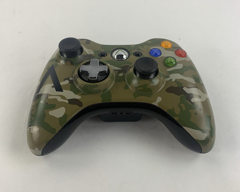 Xbox 360 Green Camouflage Camo Special Edition Halo Controller - Untested