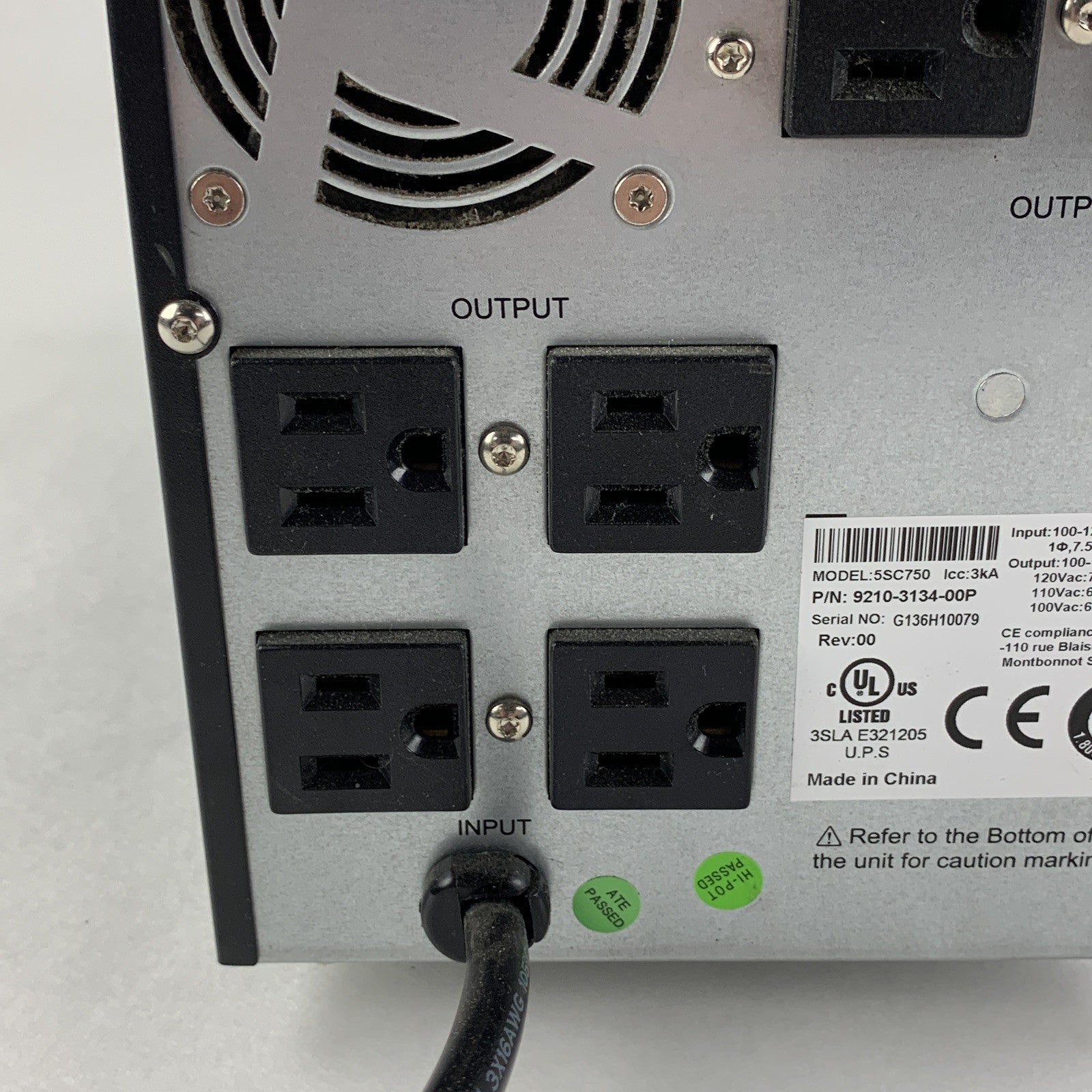 Eaton 5SC750 750VA 525W Tower UPS Tested No Batteries