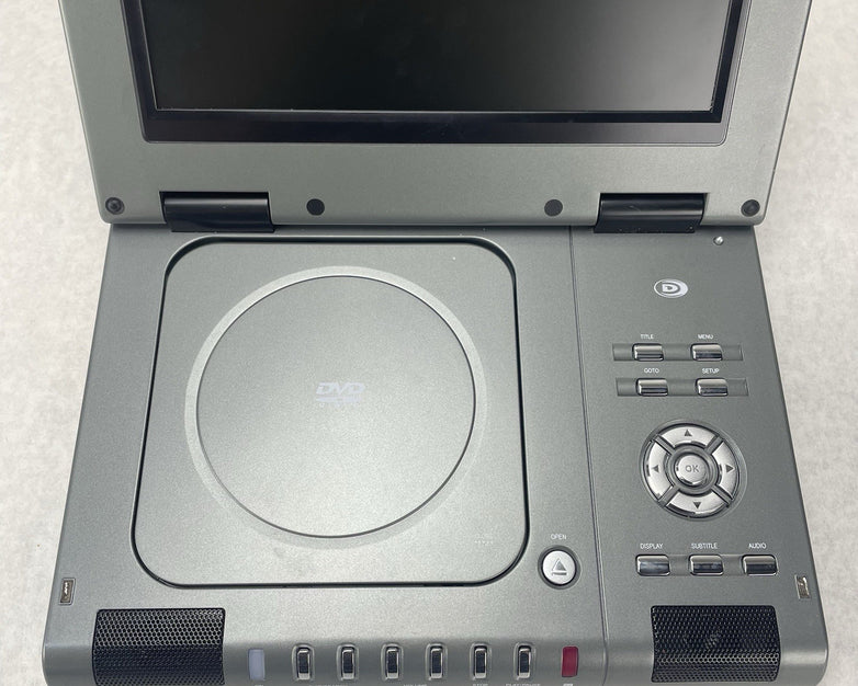 Durabrand PDV-709 Portable DVD Player 9 Inch Screen Gray Black Untested