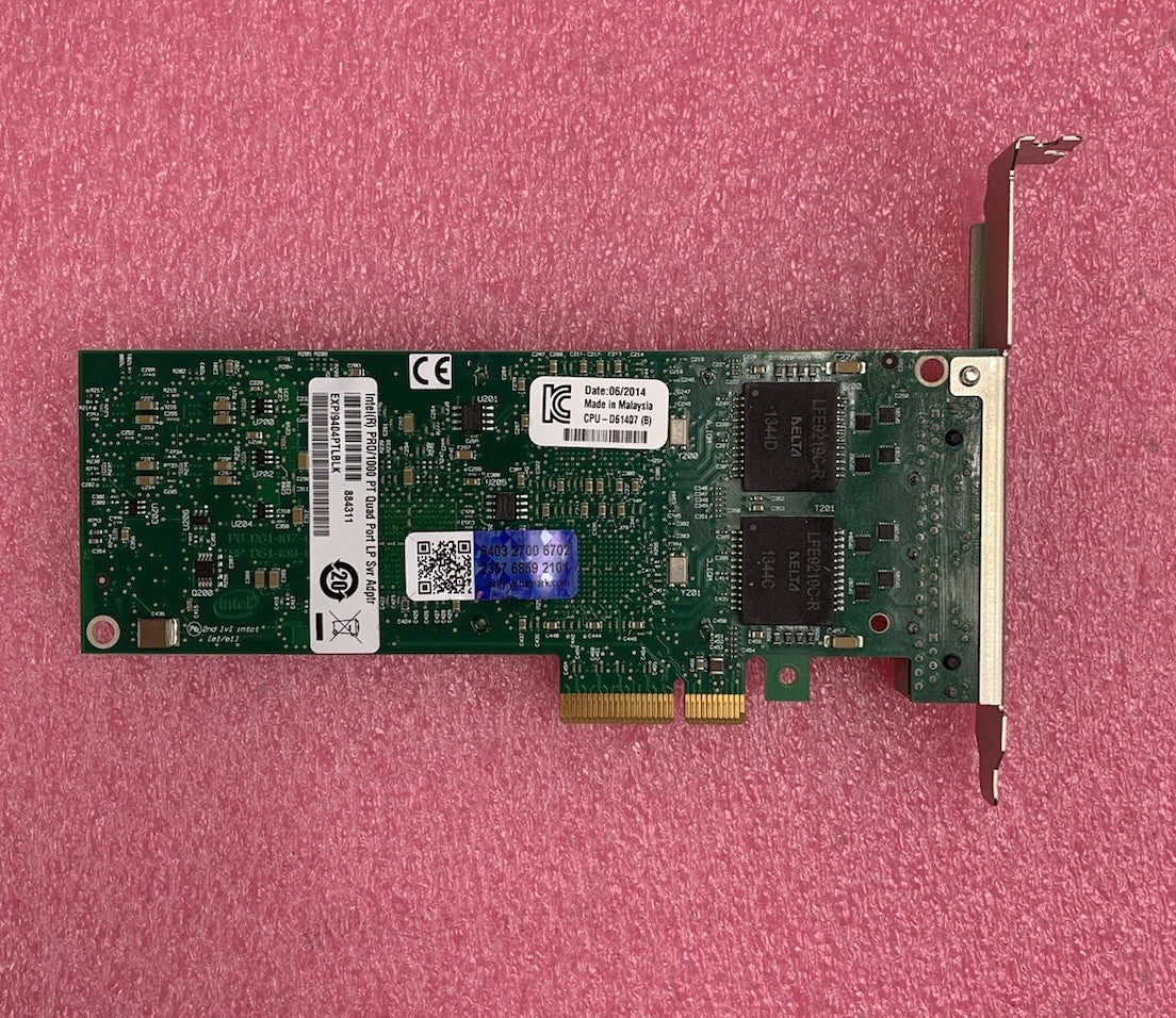 Intel EXPI9404PTLBLK PRO/1000 Quad Port LP Server Adapter (Lot of 2)