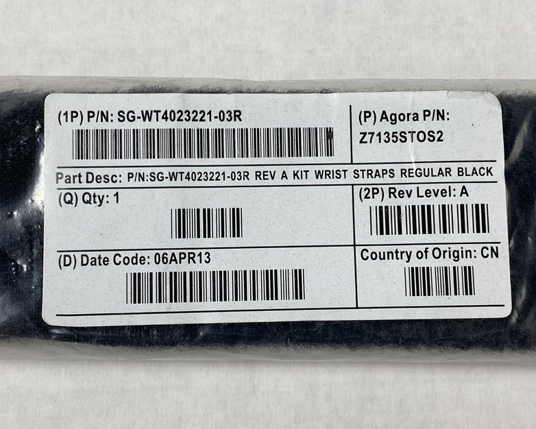 Lot of 3 Genuine OEM Zebra SG-WT4023221-03R 10" Black Wrist Straps