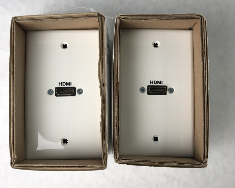 Lot of (2) Panel Crafters 1-Gang HDMI Wall Plate PCD-1500-P-W
