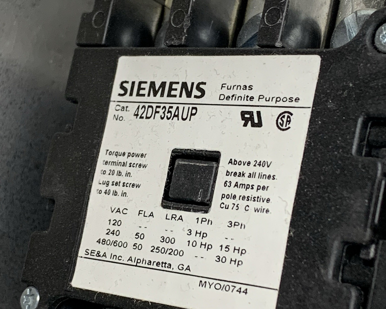 Siemens S30807-K6215-X2-5 Contactor Control Panel Assembly