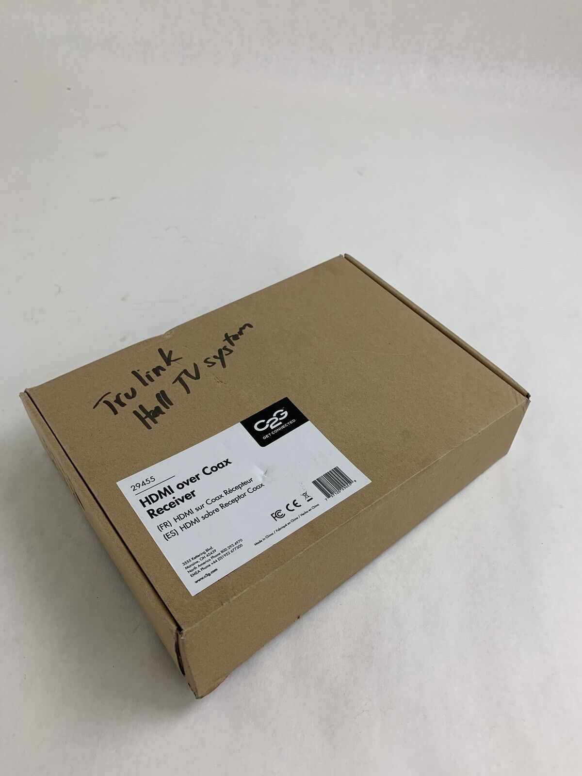 C2G HDMI Over Coax TX/RX 29455 Box Opened