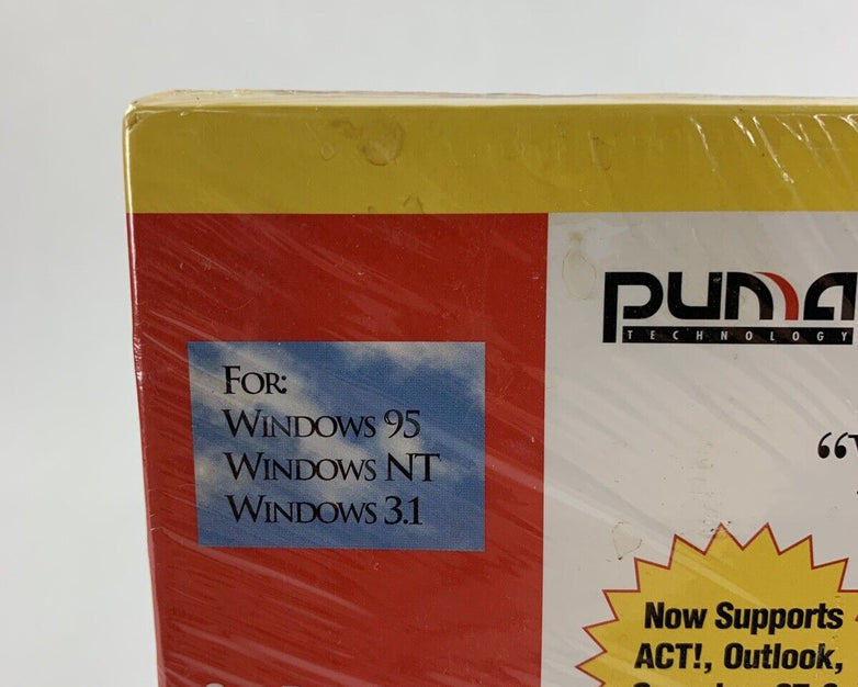 New PalmPilot IntelliSync Window 95 NT 3.1 Puma Mobil Data Exchange Tech 1997