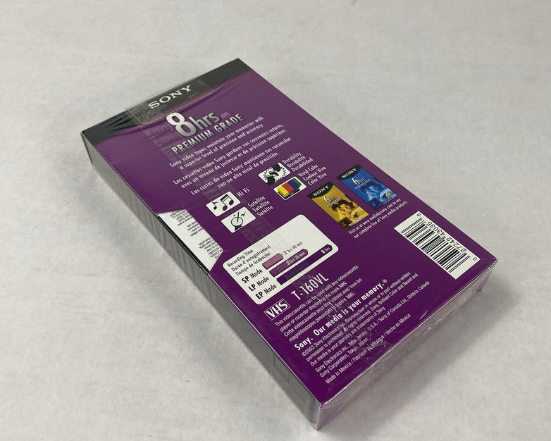 Sony T-160 8hrs Premium Grade VHS Video Cassette Brand New (Lot of 10)