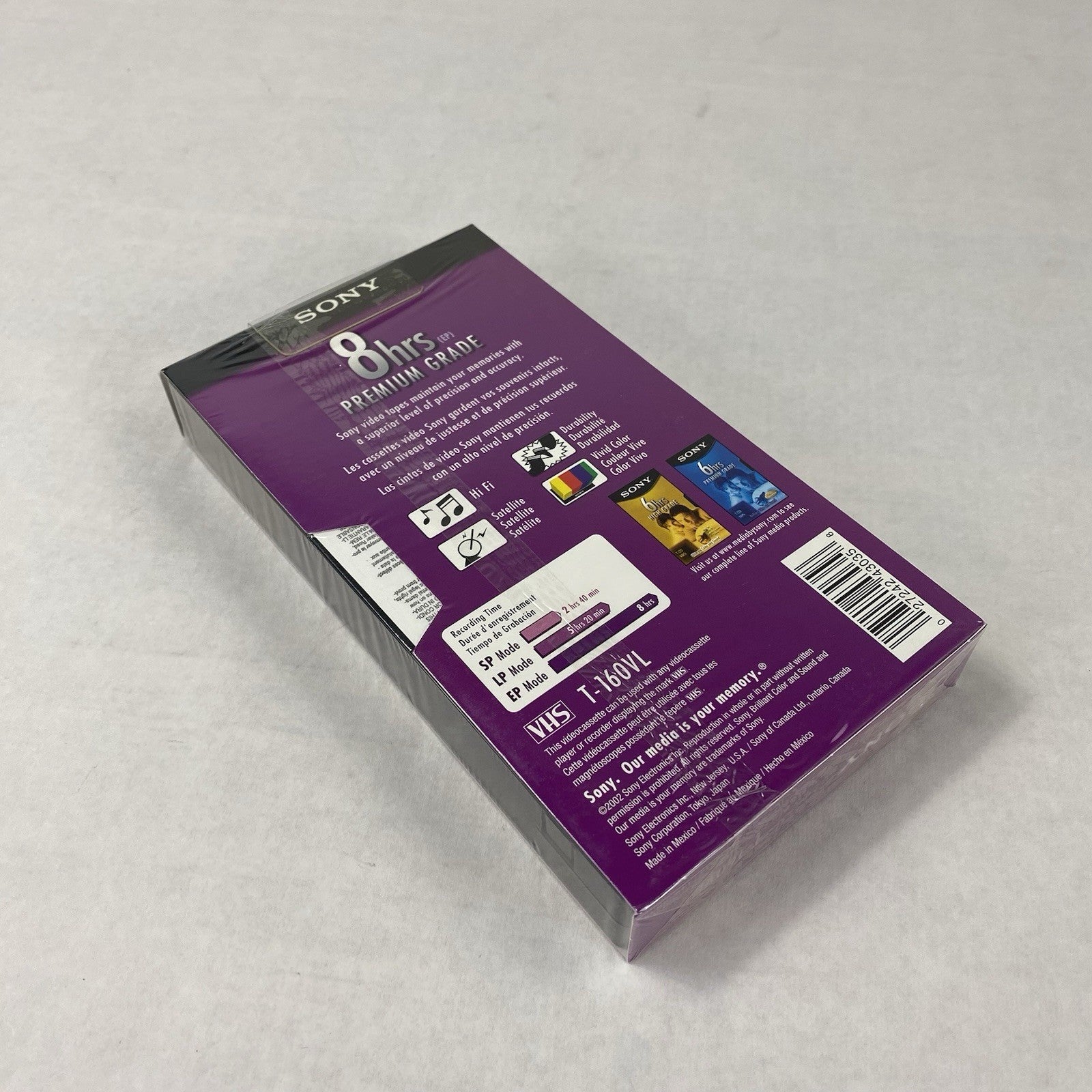 Sony T-160 8hrs Premium Grade VHS Video Cassette Brand New (Lot of 10)