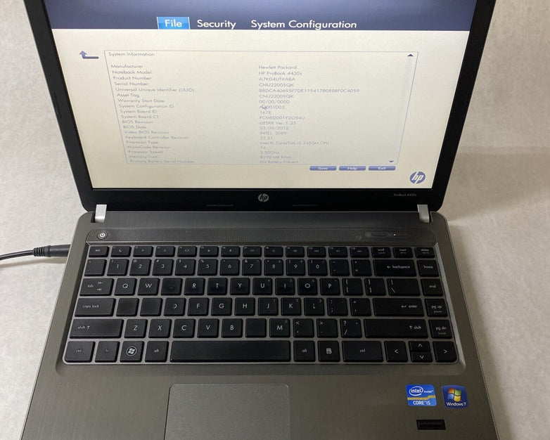 HP ProBook 4430s 14'' Intel Core i5-2450M 2.5GHz 8GB RAM No Battery HDD Lot of 2