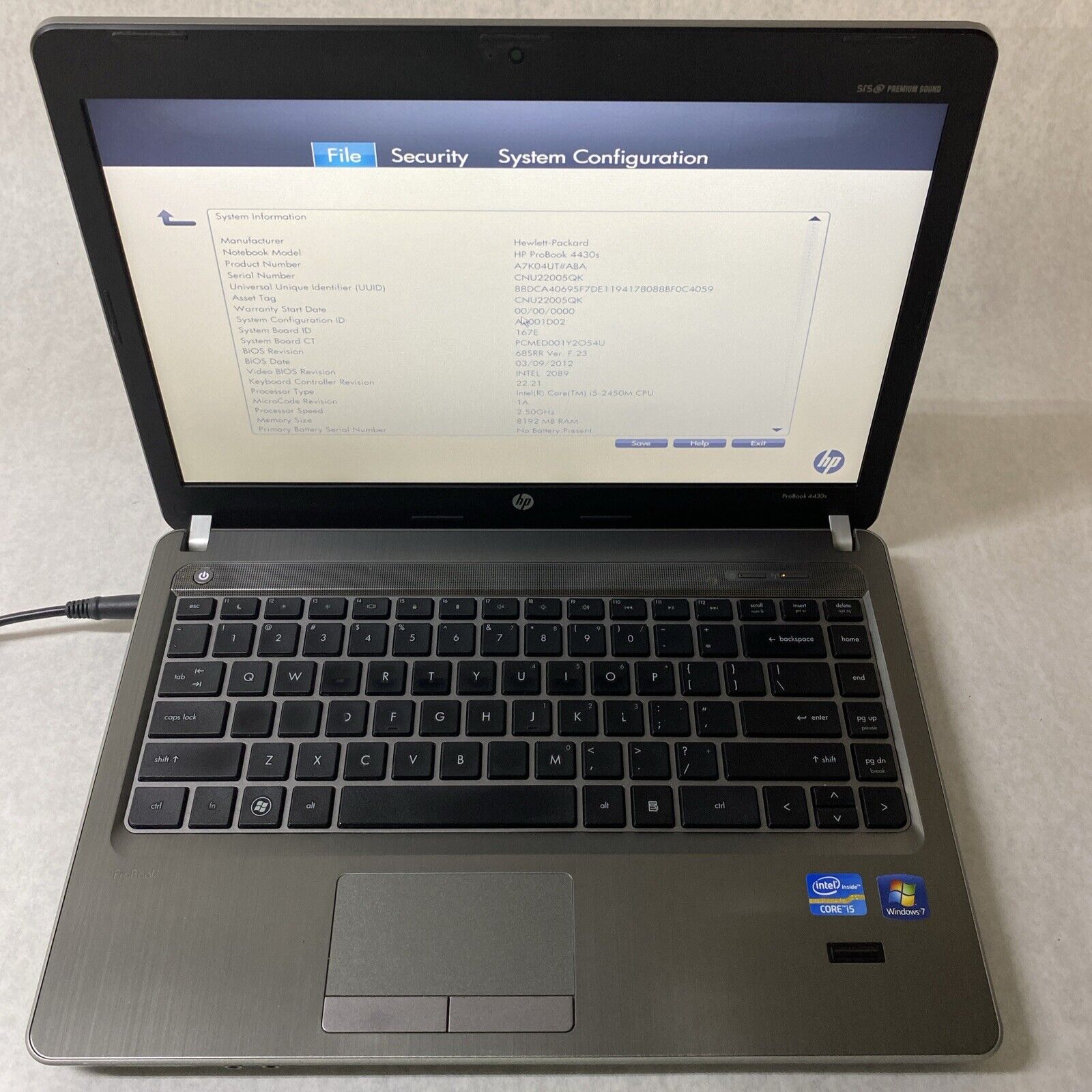 HP ProBook 4430s 14'' Intel Core i5-2450M 2.5GHz 8GB RAM No Battery HDD Lot of 2