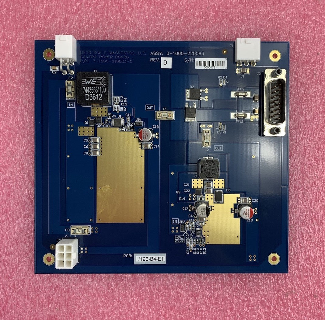 Messo Scale Diagnostics 3-1000-220083 Rev D. Camera Power Board